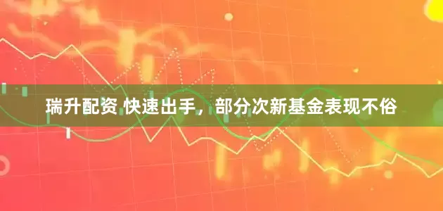 瑞升配资 快速出手，部分次新基金表现不俗